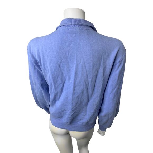 Blue 84 Catamaran Resort blue zip up sweatshirt fold over collar Small - Picture 4 of 5